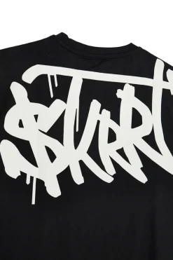 Uomo BOARDMAN T-hirt in cotone nera con tapa grafica Apha pt--t-9074