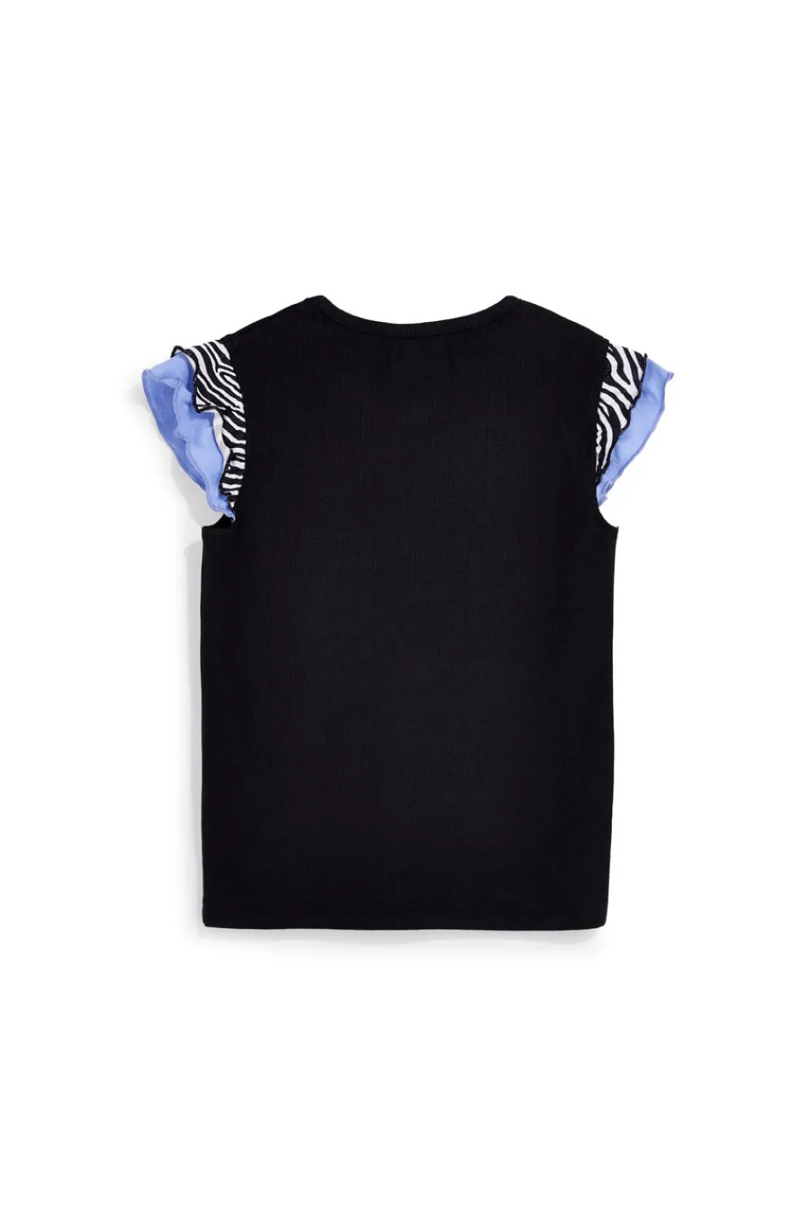 PITT KIDS T-shirt nera con maniche volant PT-G-T-9039