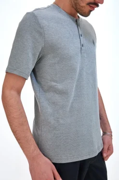 Uomo SKECHERS T-hirt GOKNIT Grigia Piquet