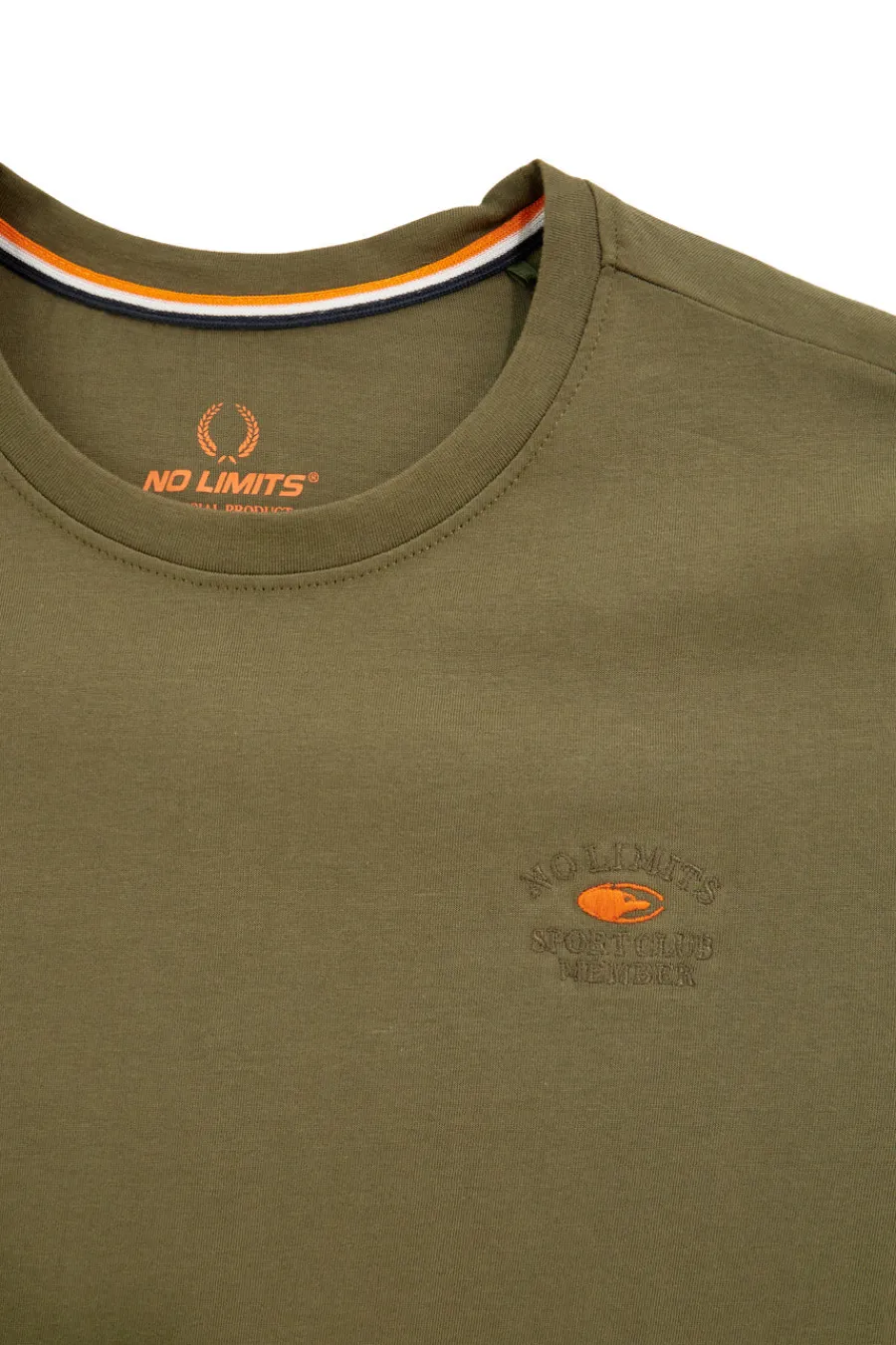 Uomo NO LIMITS T-shirt verde a aniche corte con ogo ricaato ATS024S25