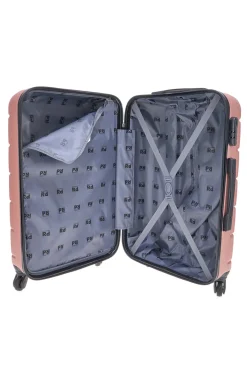 PRIMA RIGA Valigia rigida rosa media PR165/M