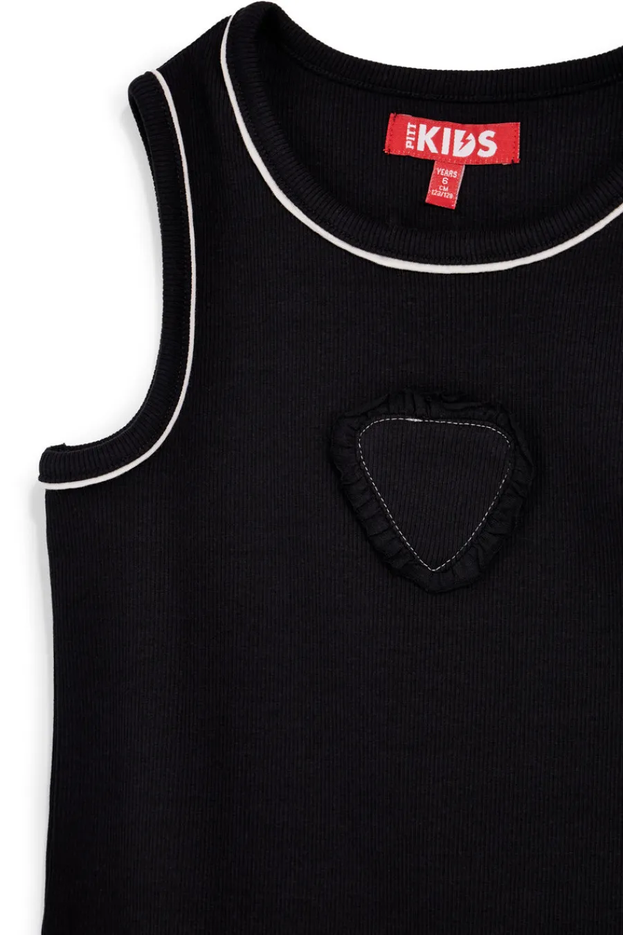 PITT KIDS Vestito nero senza maniche con cuore Pt-b-t-9050
