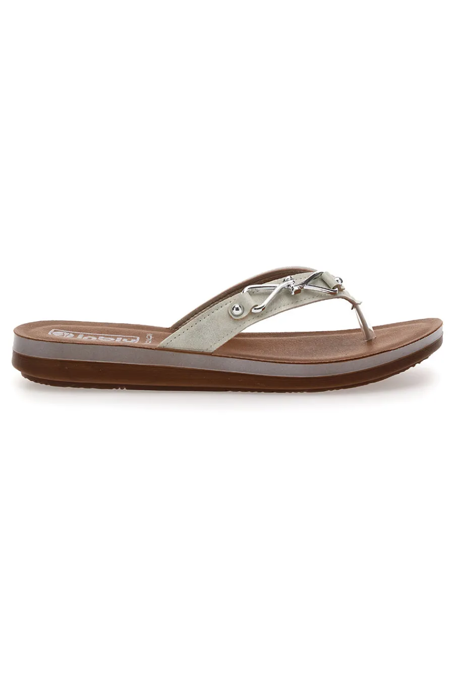 Donna INBLU e Flip-Flops mit dekorativer Goldschnalle 12 ZO