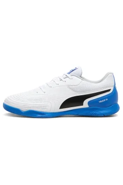 Uomo PUMA Weiße Fußballschuhe und blaue Sohle Truco III