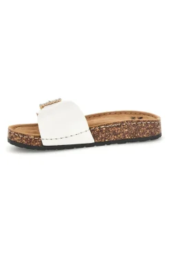 ME u0026 ME e Hausschuhe mit Schmuckband und Schnalle Me & me H3Y8612 WEIß Outlet