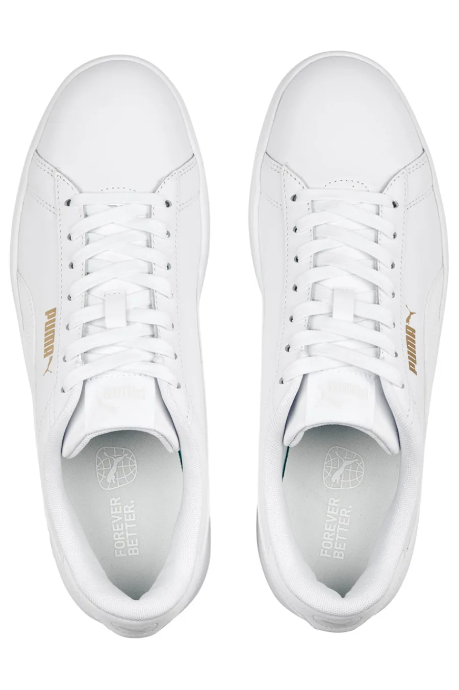 Uomo PUMA Weiße Komfort-Sneakers aus Leder Smash 3.0 L
