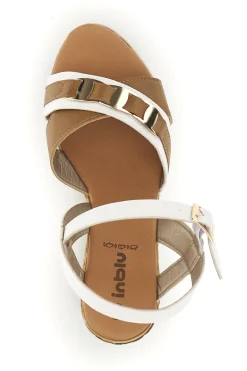 INBLU e Sandalen mit gewebtem Keil und doppelter Schnalle 44 FG WEIß Clearance
