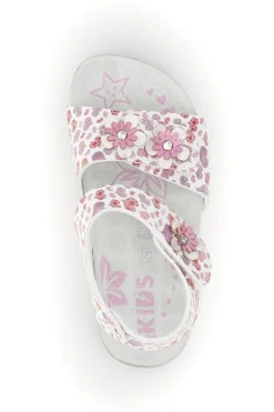 PITT KIDS Weiße Sandalen mit Herzchen Print 14609