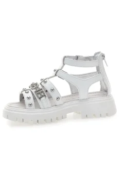 LAURA BIAGIOTTI e Sandalen mit Nieten und Metalllogo 96219451