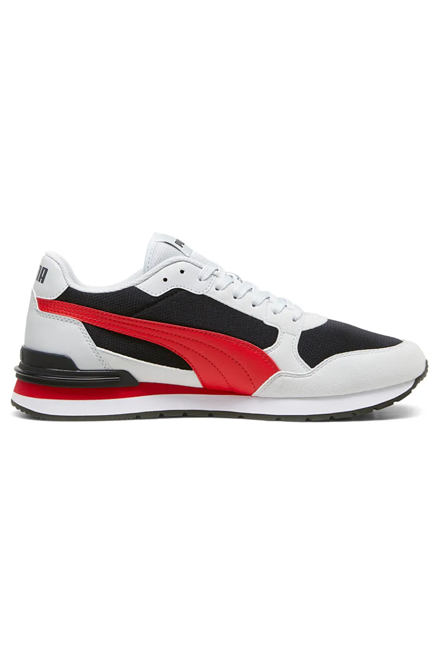 Uomo PUMA Weiße, schwarze und rote Sneakers aus Mesh mit SoftFoam+-Einlegesohle ST Runner v4 Mesh