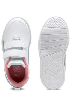 PUMA e Sneaker mit blauen und rosa Details, Doppelriemen, Courtflex V3 Space Belle V PS
