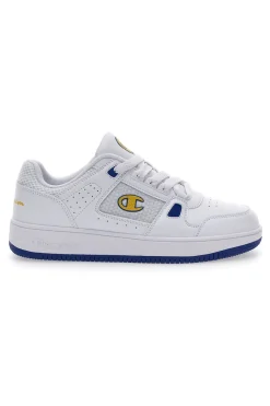 Uomo CHAMPION Weiße Turnschuhe mit gelbem Rebound Summerized Low-Logo