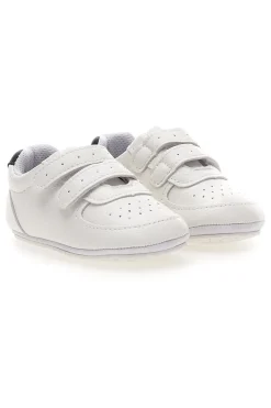 GRAZIE GIRL Weiße Turnschuhe mit Riemen und blauen Details Thank you girl 392603S
