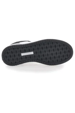 COTTON BELT e und schwarze Kobe Tumble-Sneaker aus Baumwolle mit Gürtel WEIß Clearance