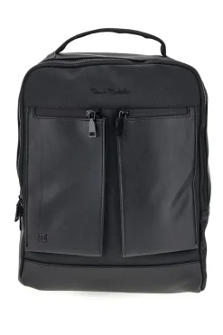 Uomo RENATO BALESTRA Zaino Nero in Tessuto con Tasche Frontali e Scomparto Porta PC COB 61991/L/SRBU7